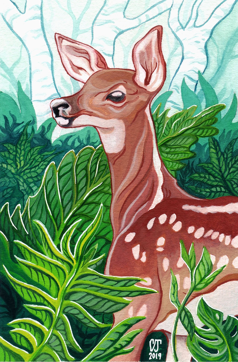 Watercolor and gouache on paper